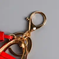 Брелок кожзам с карабином, с кистью "Сумка тоут" красная 6,5х3х7 см Брелок кожзам с карабином, с кистью "Сумка тоут" красная 6,5х3х7 см