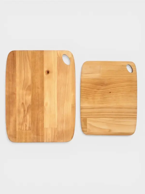 Набор разделочных досок, 2 шт., 27.5&times;21 см,22.2&times;17 см, дерево берёза, пропитаны минеральным маслом