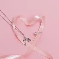 Кольцо &laquo;Сердце&raquo;, мультяшное, белое в серебре, безразмерное