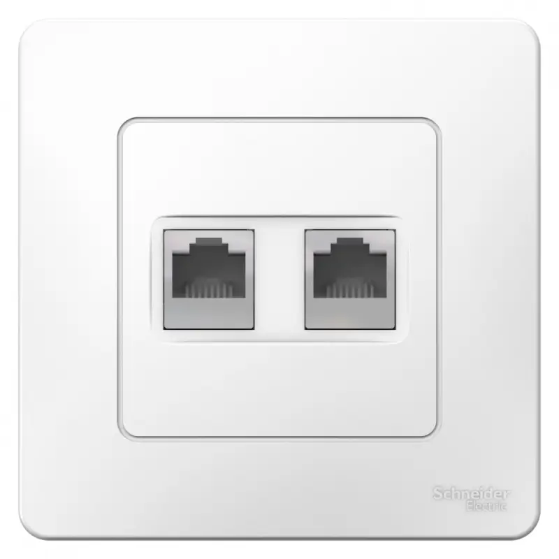 BLANCA скрытой установки розетка двойная компьютерная RJ45, белый