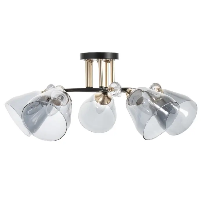 Светильник потолочный BayerLux &laquo;Клео&raquo;, люстра 5хЕ27, 40 Вт, чёрный, 62&times;62&times;24 см