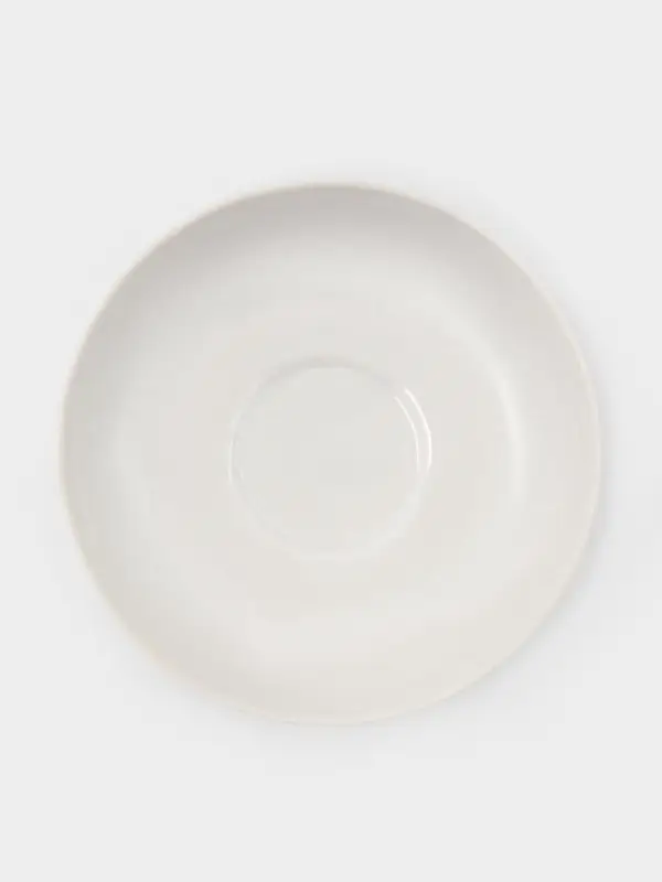 Чайная пара Дулевский фарфор &laquo;Янтарь&raquo;, 2 предмета: чашка d=210 мл, блюдце d=14 см, белая