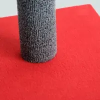 Когтеточка &laquo;Столбик&raquo; Lowcost, 54&times;31 см, с игрушкой, ковролин, МИКС