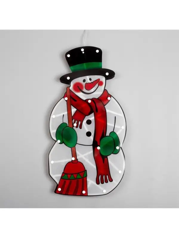 Светодиодная фигура &laquo;Снеговик&raquo; 23&times;43 см, пластик, 220 В, свечение мульти (RG/RB)