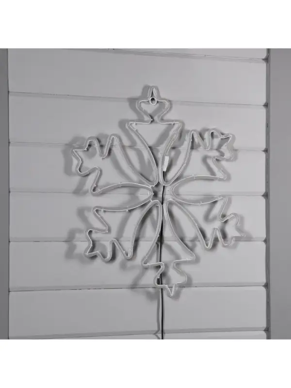 Неоновая фигура &laquo;Снежинка&raquo;, 56 см, 560 LED, 220 В, свечение белое