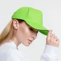Бейсболка Classic, зеленое яблоко с черным кантом