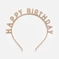 Ободок "Happy birtday" розовое золото