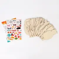 Роспись по дереву «Весёлые зверята», 13 основ, с наклейками Роспись по дереву «Весёлые зверята», 13 основ, с наклейками