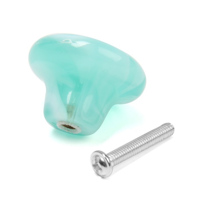 Ручка-кнопка CAPPIO, d=33 мм, акрил, цвет бирюзовый, 8 шт. Ручка-кнопка CAPPIO, d=33 мм, акрил, цвет бирюзовый, 8 шт.