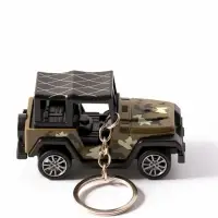 Брелок на кольце &laquo;Военный джип&raquo; иннерционный, колёса крутятся 8&times;4&times;4.2 см