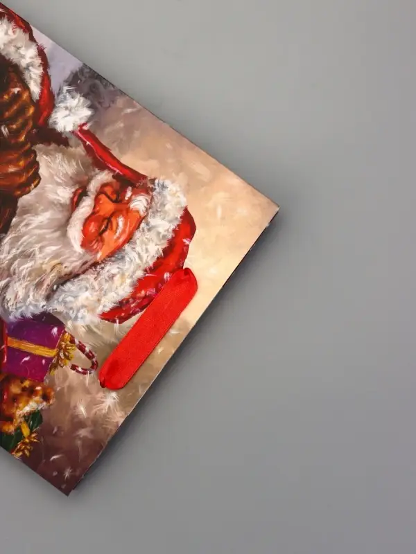 Пакет подарочный ламинированный Пакет подарочный ламинированный "Дед Мороз с подарками", 18 х 23 х 10 см