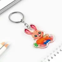Брелок для ключей детский акриловый «Зайка», 3,5 х 10 см Брелок для ключей детский акриловый «Зайка», 3,5 х 10 см