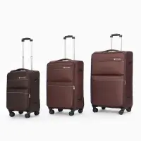 Чемодан на колёсах TEXTURA, кодовый замок, с увеличением, 36&times;25&times;58 см, 20", коричневый