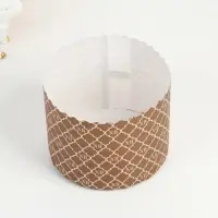 Форма бумажная для кулича «ХВ Золотое», 11×8.5 см, коричневая