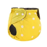 Многоразовый подгузник, угольно-бамбуковая ткань, 3-15 кг, цвет желтый, Крошка Я Многоразовый подгузник, угольно-бамбуковая ткань, 3-15 кг, цвет желтый, Крошка Я