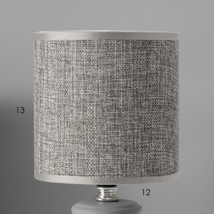 Настольная лампа с абажуром RISALUX «Катрина», Е14, 40 Вт, серый, 13×13×27 см