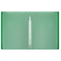 Папка с 10 вкладышами А4, 500 мкм, Calligrata, текстура &laquo;песок&raquo;, зелёная