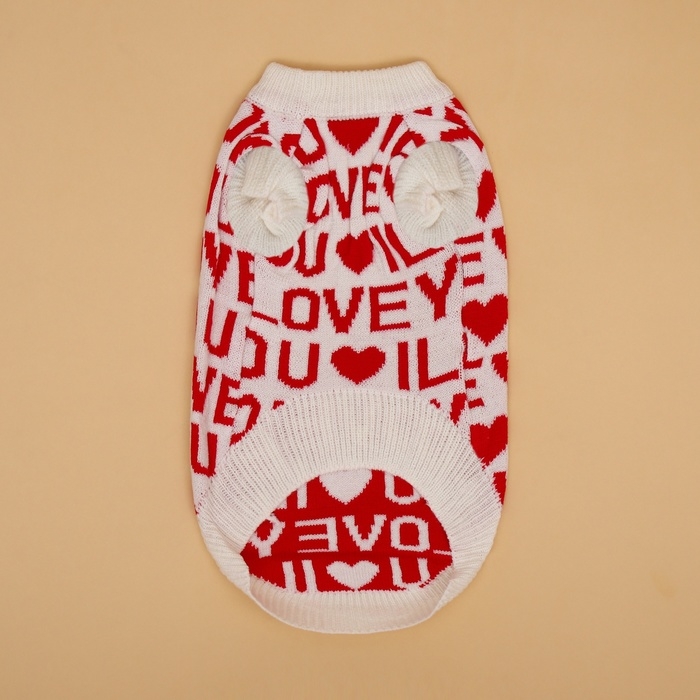 Свитер  Свитер "ILOVEYOU", XL (ДС 34, ОШ 34, ОГ 32-51 см)