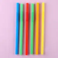 Трубочки для коктейля пластиковые, в наборе 6 штук, диаметр 10 мм, МИКС