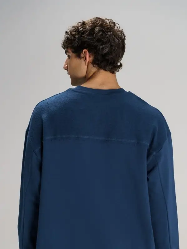 Свитшот оверсайз унисекс Vozduh, темно-синий, размер XS/S Свитшот оверсайз унисекс Vozduh, темно-синий, размер XS/S