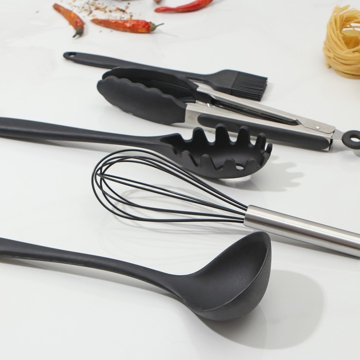 Набор кухонных принадлежностей Black, 10 предметов, цвет чёрный Набор кухонных принадлежностей Black, 10 предметов, цвет чёрный