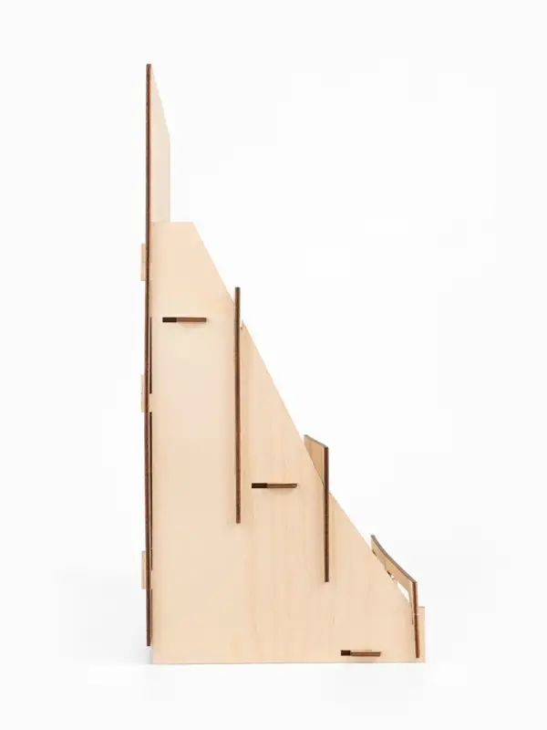 Подставка под открытки 6 ячеек по 16.2 см, 34.5&times;18.5&times;38.5 см, толщина 3 мм, цвет бежевый