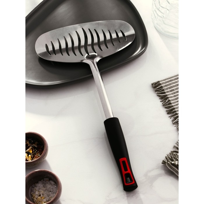 Лопатка для рыбы из нержавеющей стали Доляна, 34,5×18,5 см Лопатка для рыбы из нержавеющей стали Доляна, 34,5×18,5 см