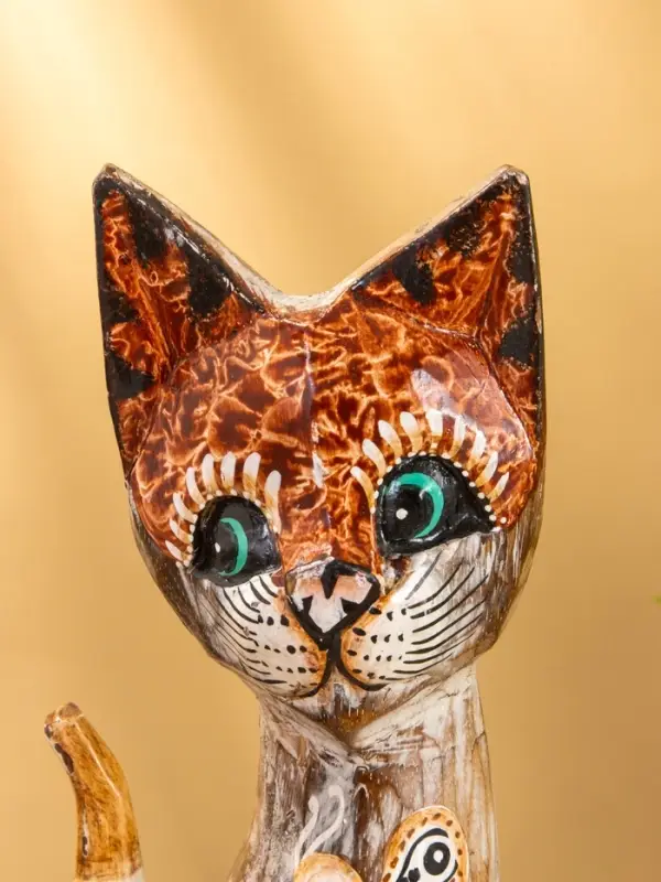 Сувенир «Кошка в ошейнике», 10×4×30 см, дерево, МИКС