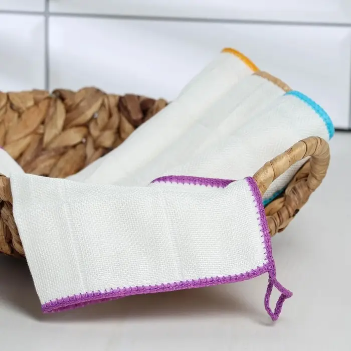 Салфетка для уборки Доляна &laquo;Люкс&raquo;, микрофибра, бамбук, 30&times;30 см, цвет МИКС