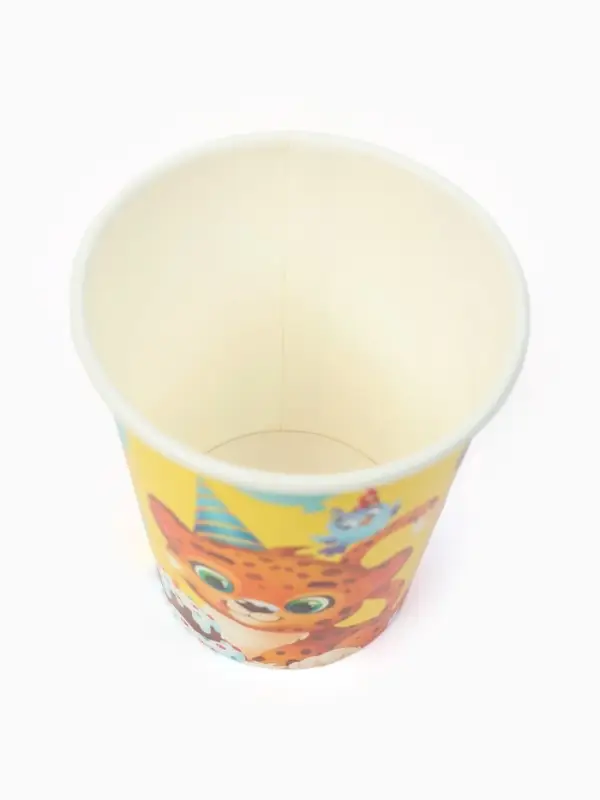 МП Набор бумажной посуды МП Набор бумажной посуды "С Днём рождения, весёлые зверята", желтый , 12 персон