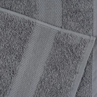 Набор полотенец махровых бордюр 440 г/м2, 50х90 серый, 10шт