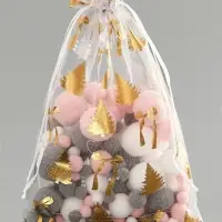Набор мешков &laquo;С Новым годом!&raquo;, органза, 10 шт., 16&times;24 см
