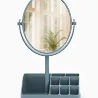 Зеркало с подставкой, с увеличением х2, двустороннее, 16.5&times;30.5 см, (13&times;16 см), МИКС
