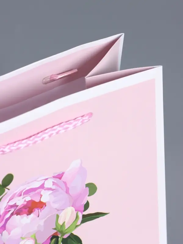 Пакет подарочный ламинированный "Счастья и любви" 18 х 22,3 х 10 см