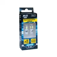 T100 T10/белый/ (W2.1x9.5d) 30SMD 3014 9-30V W5W, коробка 2 шт.