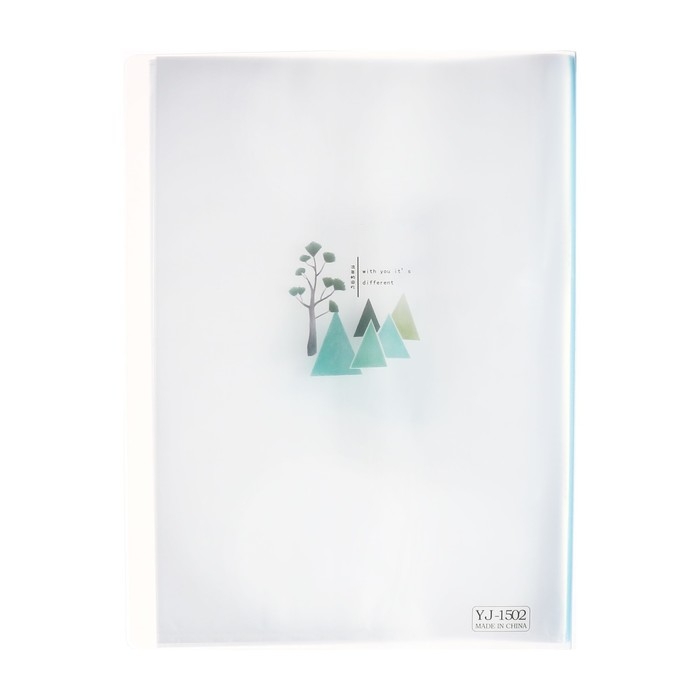 Папка формат А4, с 40 прозрачными файлами Папка формат А4, с 40 прозрачными файлами "Река", МИКС