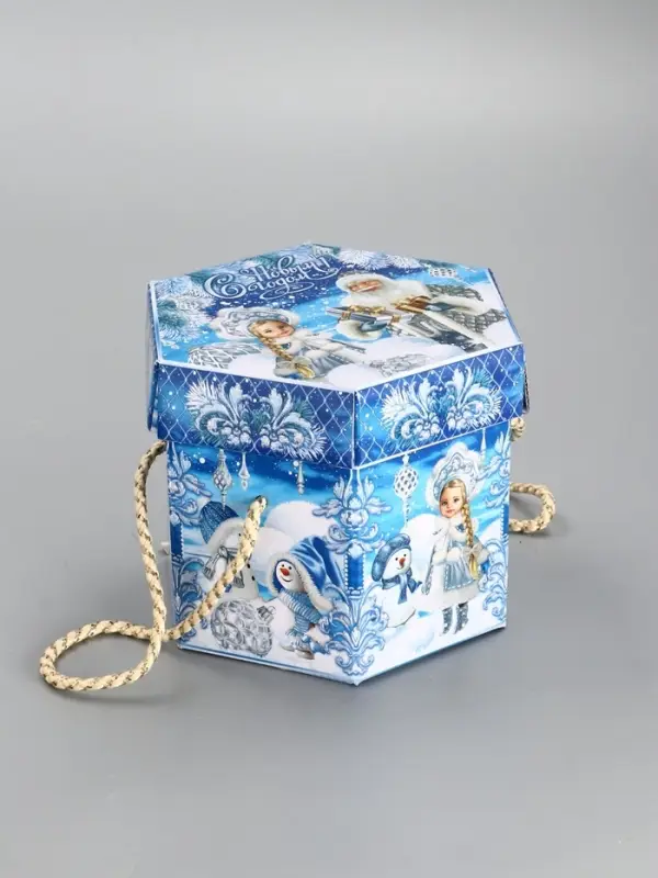 Подарочная новогодняя коробка «Краски зимы», для сладких подарков, 18×18×14 см Подарочная новогодняя коробка «Краски зимы», для сладких подарков, 18×18×14 см