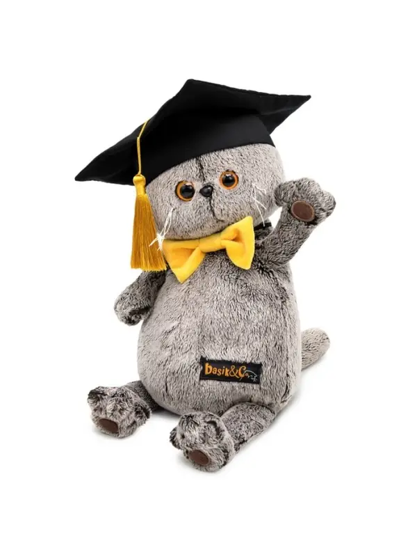 Мягкая игрушка &laquo;Кот Басик&raquo; 25 см, в академической шапочке МИКС