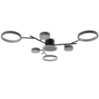 Люстра с ПДУ 2300/7GR LED 150Вт 3000-6000К серый 75х75х9 см BayerLux