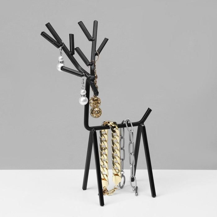 Подставка для украшений &laquo;Олень&raquo;, 23&times;15 см, цвет чёрный