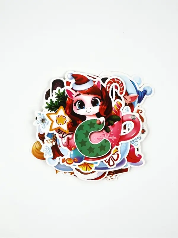 Гирлянда на люверсах «С новым годом!», лошадки, длина 150 см Гирлянда на люверсах «С новым годом!», лошадки, длина 150 см