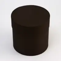Коробка подарочная круглая, шляпная, чёрная, 13&times;13 см