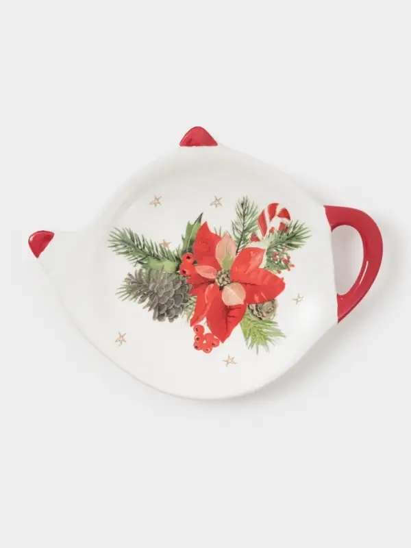 Подставка под чайный пакетик Доляна «Новогоднее настроение», 12×9.4×1.7 см, доломит, белая Подставка под чайный пакетик Доляна «Новогоднее настроение», 12×9.4×1.7 см, доломит, белая