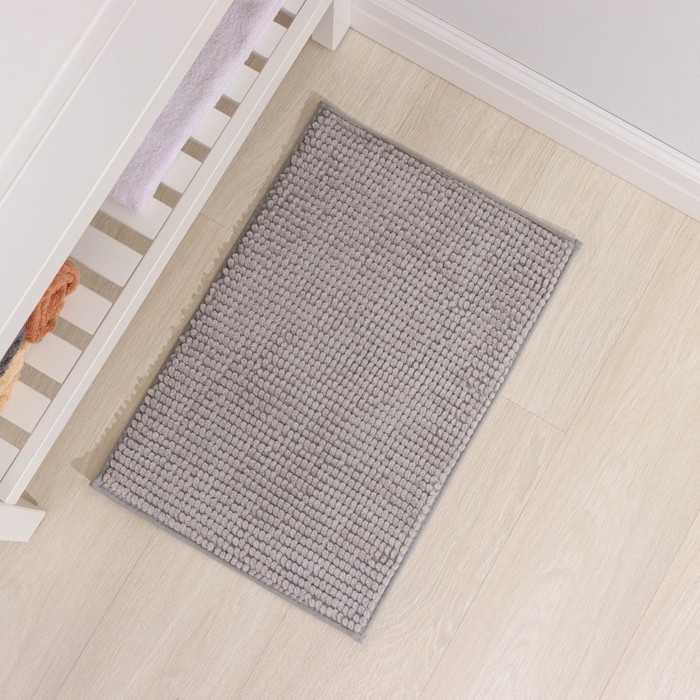 Коврик для дома Доляна «Букли», 40×60 см, цвет светло-серый Коврик для дома Доляна «Букли», 40×60 см, цвет светло-серый