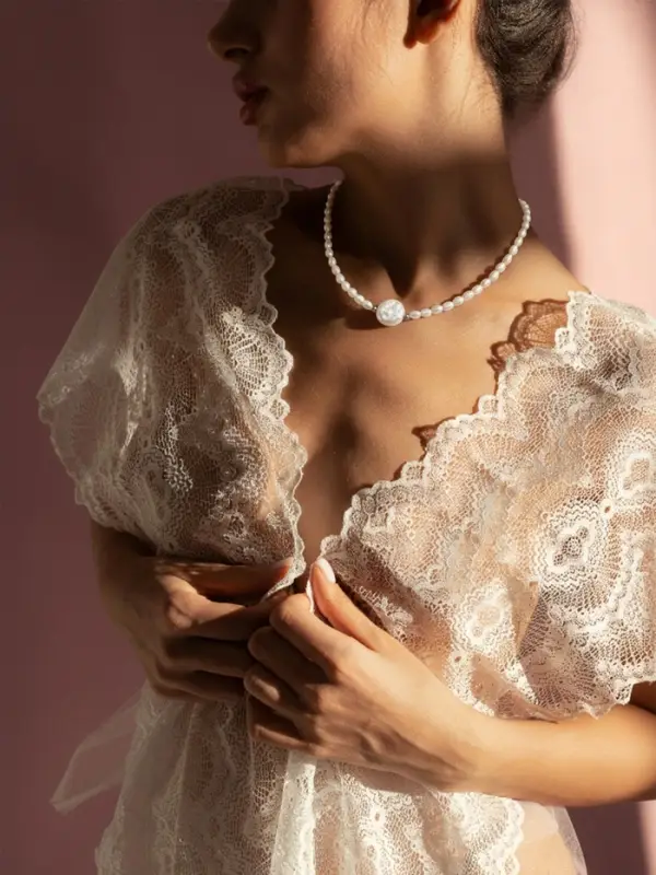 Колье из бусин &laquo;Жемчуг барокко&raquo;, L=40 см, белое в серебре