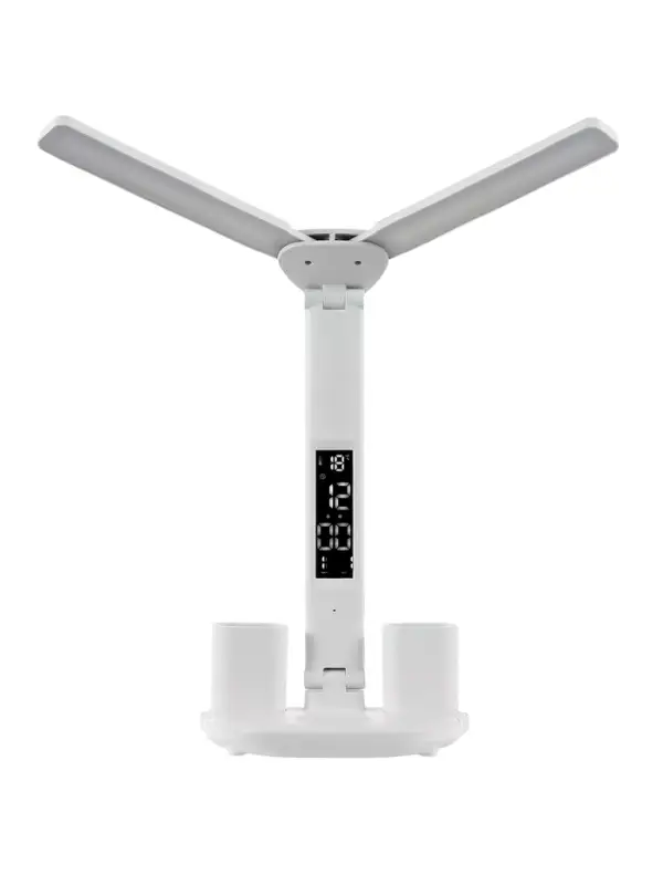 Часы - лампа электронные: календарь, термометр, LED, 3 режима, USB, 32&times;12&times;17 см