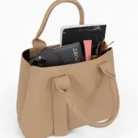 Сумка женская тоут TEXTURA на молнии, 32&times;12&times;24 см, бежевая