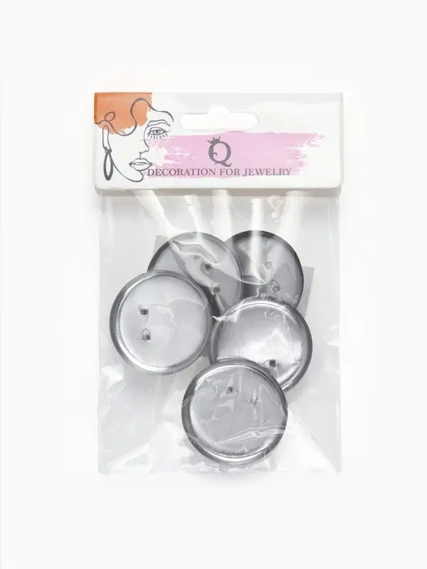 Основа для броши с круглым основанием СМ-367, (набор 5шт) 28 мм, цвет серебро Основа для броши с круглым основанием СМ-367, (набор 5шт) 28 мм, цвет серебро