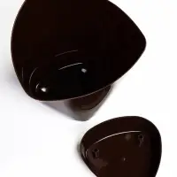 Горшок для цветов &laquo;Элеганс&raquo;, 2 л, d=17.3 см, h=15 см, пластиковый, с поддоном, цвет шоколад