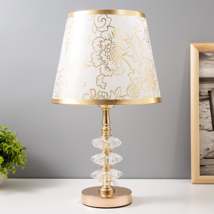 Настольная лампа Настольная лампа "Мартина" Е27 40Вт золото 20х20х40 см RISALUX